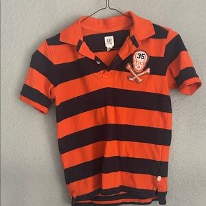 GAP Kids Polo with Orange and Black Stripes